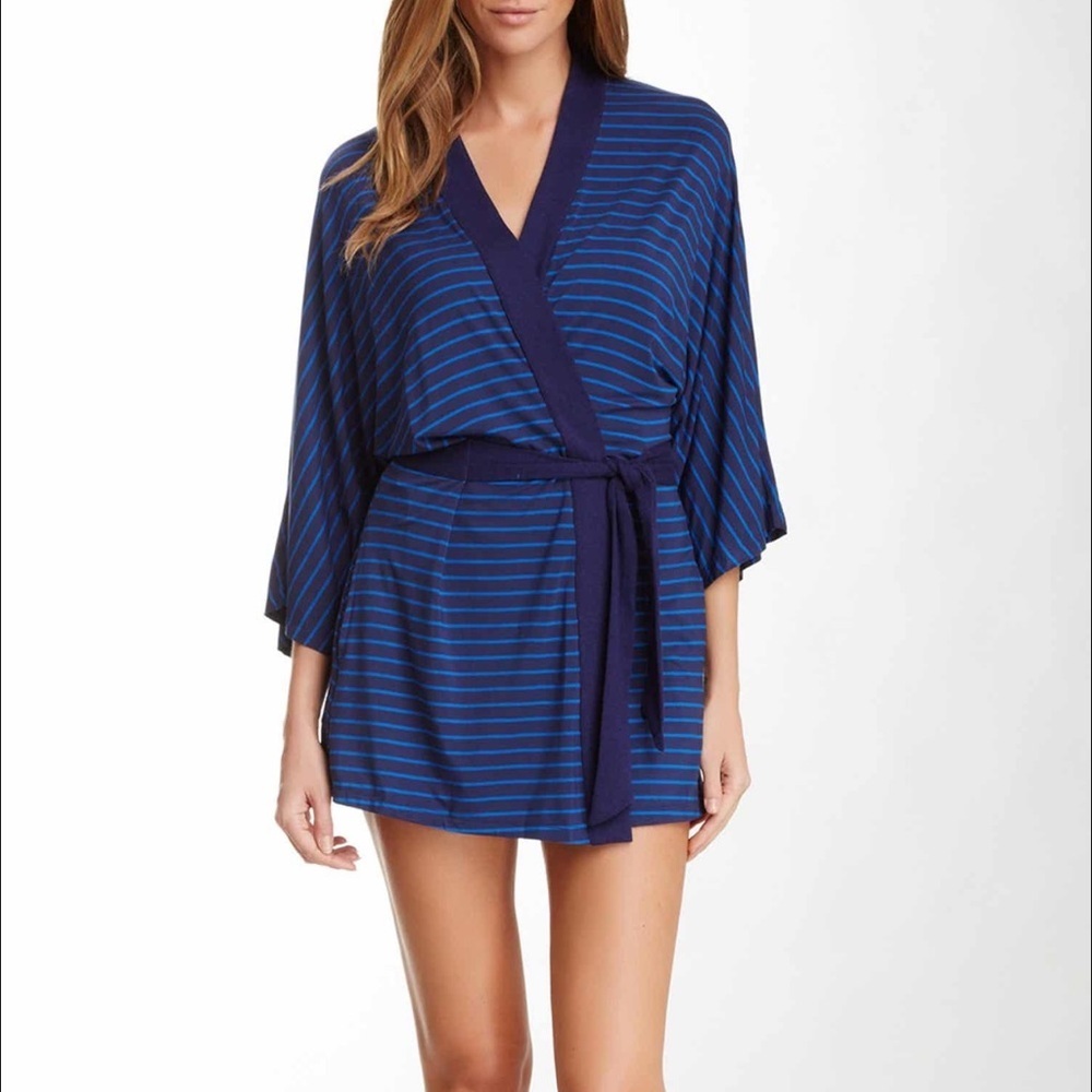 Splendid Sleep Striped Short Robe
